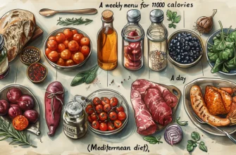 Меню на неделю на 1100 калорий в день (Средиземноморская диета)