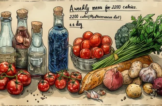 Меню на неделю на 2200 калорий в день (Средиземноморская диета)